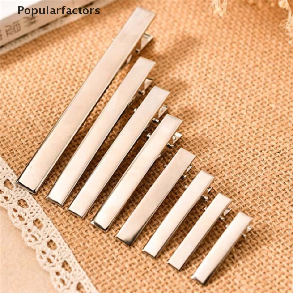 Set 20 kẹp tóc cá sấu bằng kim loại màu bạc DIY hàng mới