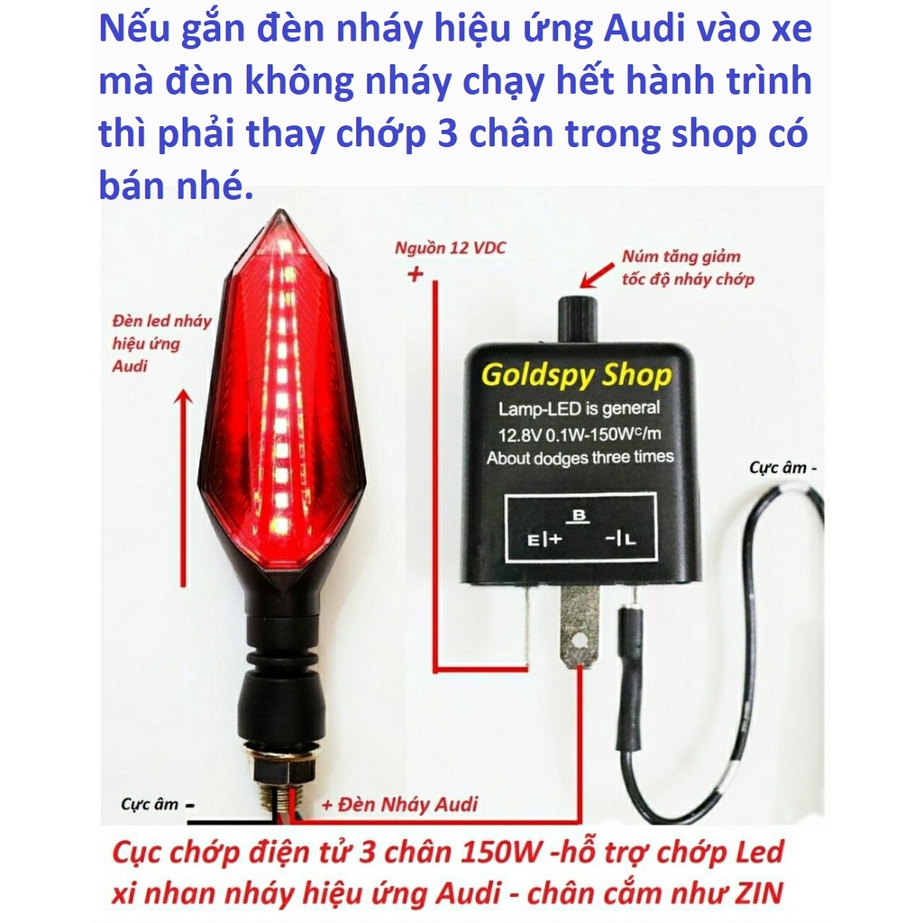 [Mã LIFEAUMAY giảm 10% tối đa 30k đơn 150k] Đèn led xi nhan kiểu Spirit Beast L20 nháy hiệu ứng Audi ( giá 1 đôi )