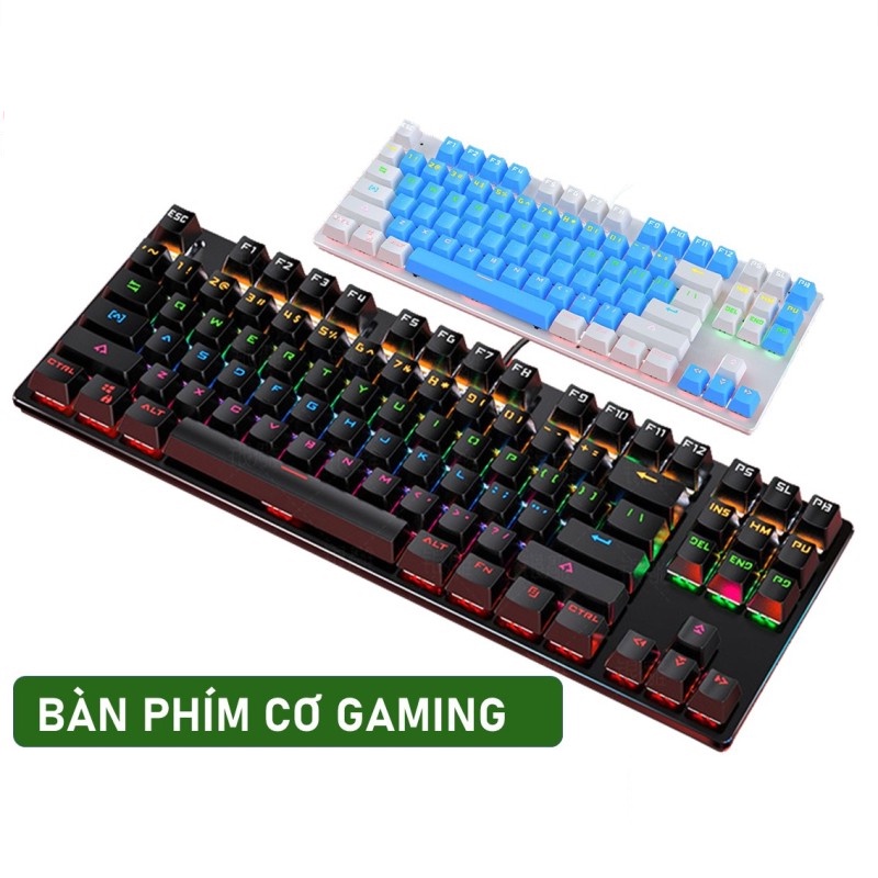 Bàn Phím Cơ Gaming K400 Full Đèn Led - Bàn Phím Máy Tính Game K400 Chống Nước Đèn LED 10 Chế Độ Nháy - Bảo Hành 12 Thang