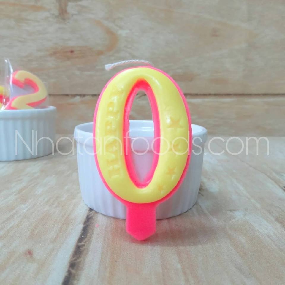 Nến số sinh nhật (số 0 đến số 9) - 1 hộp 20 cái