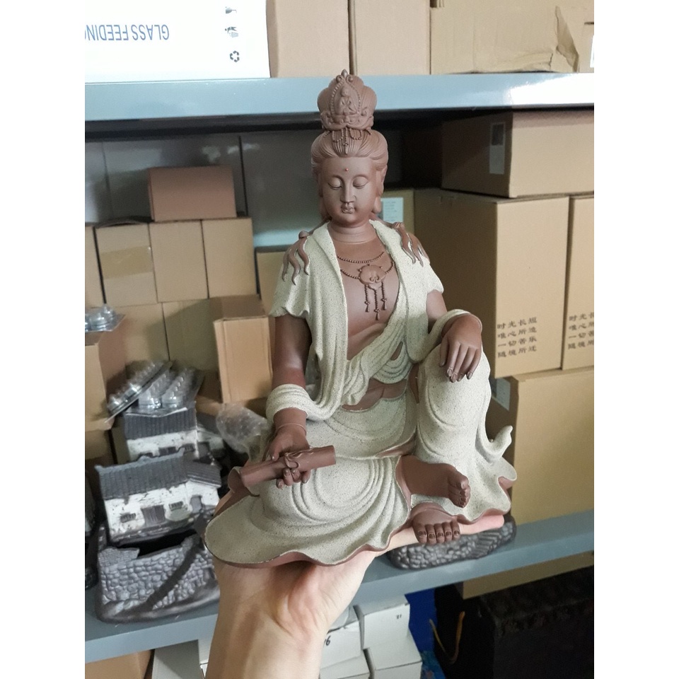 TƯỢNG PHẬT BÀ QUAN ÂM PHỔ HIỀN- TƯỢNG QUAN ÂM BỒ TÁT GỐM TỬ SA CỠ LỚN