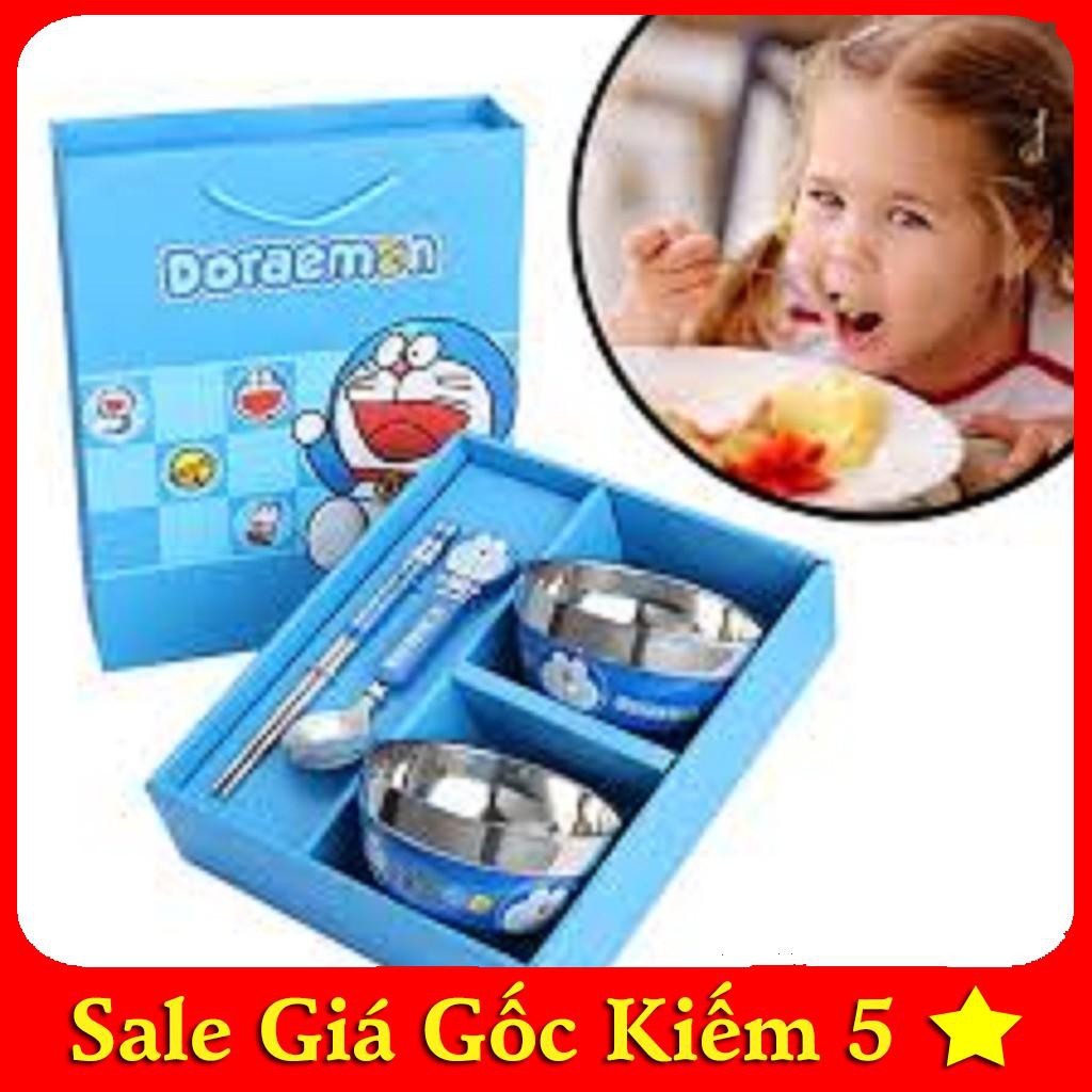 BỘ BÁT ĂN CHỐNG NÓNG HELLO KITTY - DOREMON DỄ THƯƠNG CHO BÉ