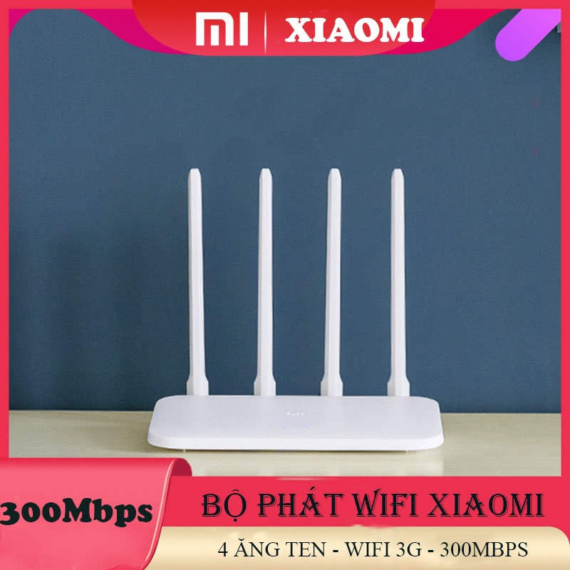 Bộ phát wifi Xiaomi 4C Router có Repeater kích sóng Wifi tiện lợi chính hãng- Phát wifi 4 Râu Router R4CM