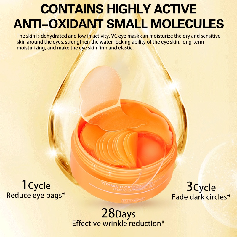 Set 60 Mặt Nạ Mắt SKIN EVER Vitamin C Pha Lê Dưỡng Ẩm Chống Lão Hóa Và Nếp Nhăn | BigBuy360 - bigbuy360.vn