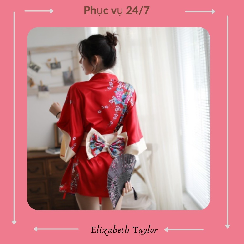 Cosplay Kimono Nhật Bản Kèm Đồ Lót Quyến Rũ, Cosplay Sexy
