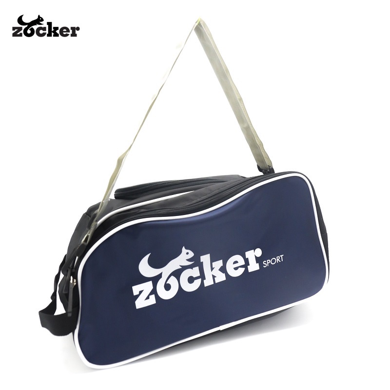 Túi Đựng Giày Zocker Tím Than, Phụ Kiện Thể Thao 2 Ngăn Kéo Khoá Chính Hãng