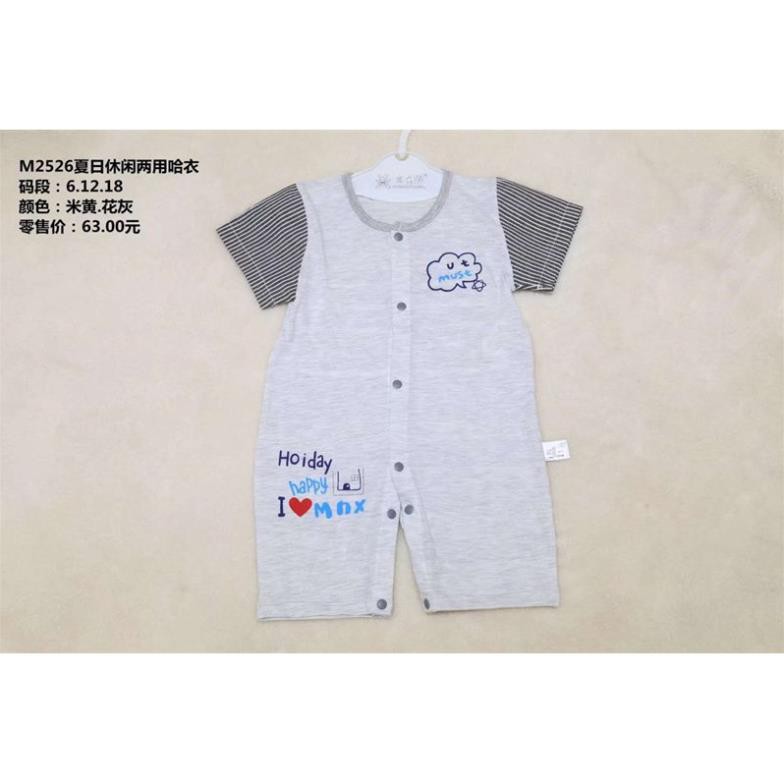 Thời trang trẻ em - Bodysuit thun ngắn cho bé hình đám mây  - Quần áo bé trai - Bộ bé trai - Quần áo bé gái - Bộ bé gái