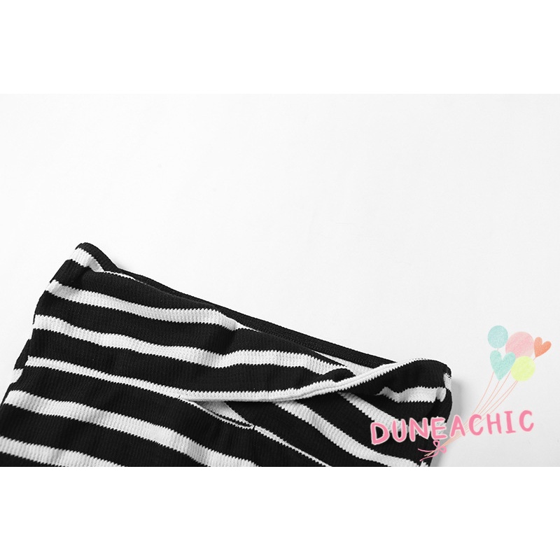 DUNEA Ống Nữ Kẻ Sọc Thời Trang