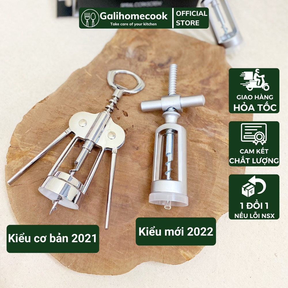 Đồ Khui mở rượu vang hợp kim dày dặn sáng bóng | GaliHomecook MRV-GC
