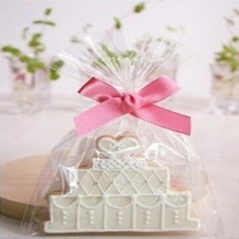 Set 100 Túi Nhựa Trong Suốt Đựng Bánh Quy 12x25cm
