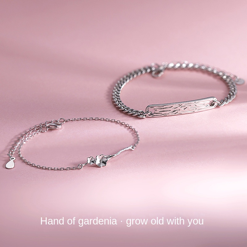 Cặp Vòng Tay Cặp Đôi Hoa Đơn Giản Phong Cách Hàn Quốc Thích Hợp Làm Quà Valentine