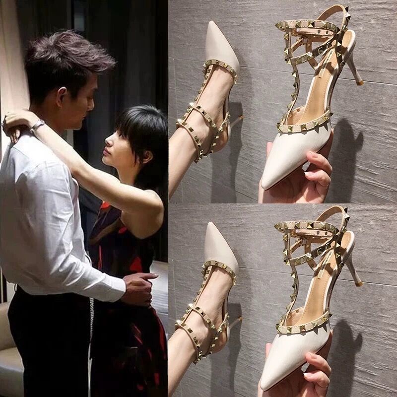 Guốc sandal sỏ ngón gót nhọnphù hợp giới trẻ Thời Trang Hàn Quốc Hàng sẵn gửi ngay cZHJ