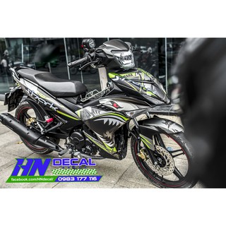 Tem Trùm Exciter 150 Xám Xanh Cá Mập