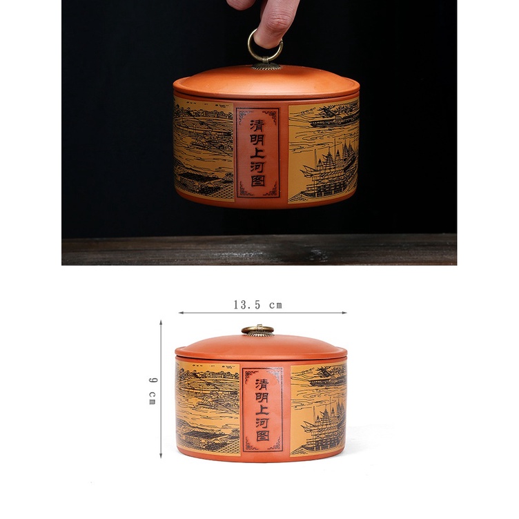 Hũ, Bình đựng trà bằng gốm (cỡ lớn, rất khít)