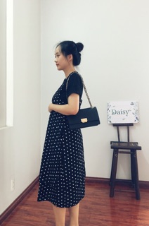 Đầm bầu ( Váy bầu) ( Ảnh thật)  Sét váy chấm bi