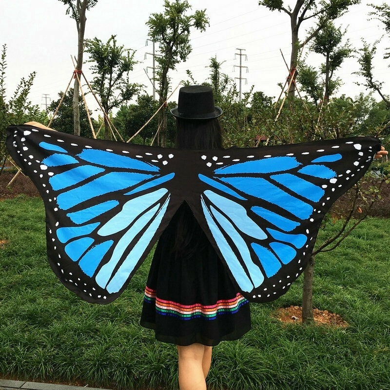 Butterfly Wings Cape Shawl Adult Fairy Pixie Cloak Costume Fancy Dress Party | BigBuy360 - bigbuy360.vn
