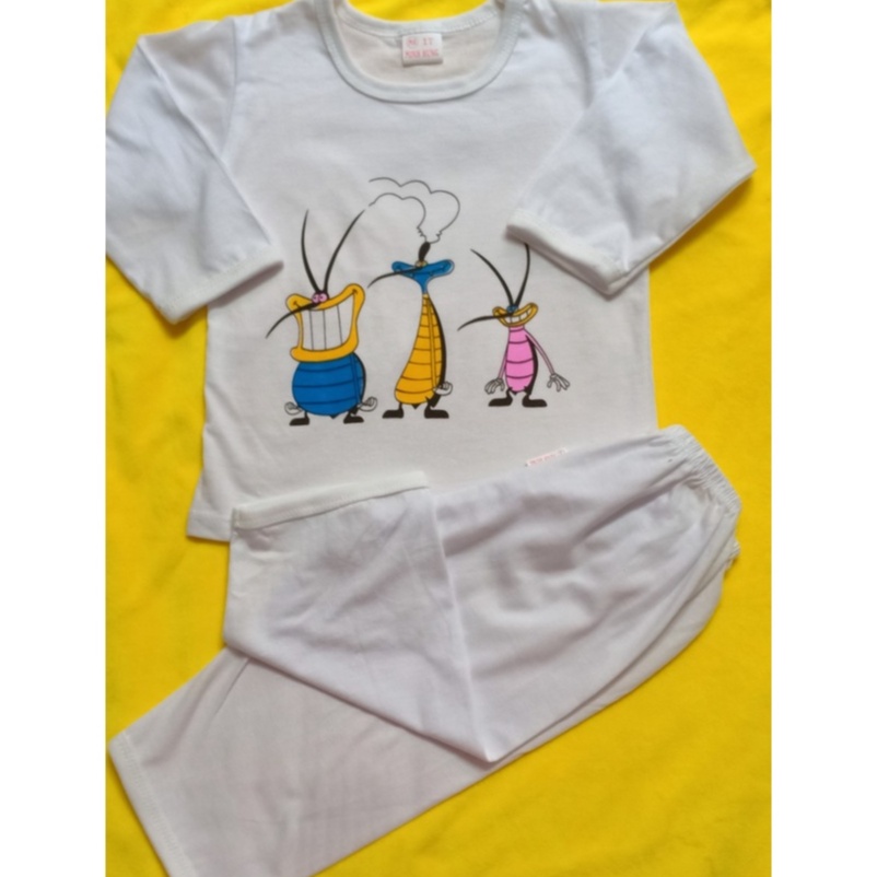 COMBO 2 BỘ THUN TAY DÀI TRẮNG TRẺ EM 100% COTTON MỀM MÁT NHIỀU HÌNH SIÊU DỄ THƯƠNG