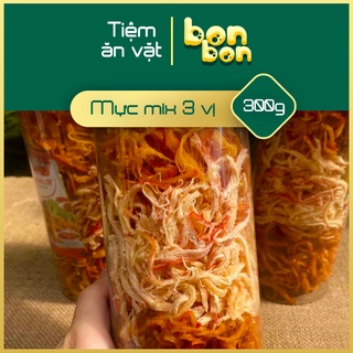 Mực mix 3 vị Mực hấp nước dừa - Mực khô bơ tỏi - Mực Sốt tomyum thơm ngon