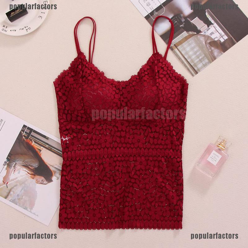 Áo Ngực Hai Dây Dáng Dài Bằng polyester Có Mút Đệm