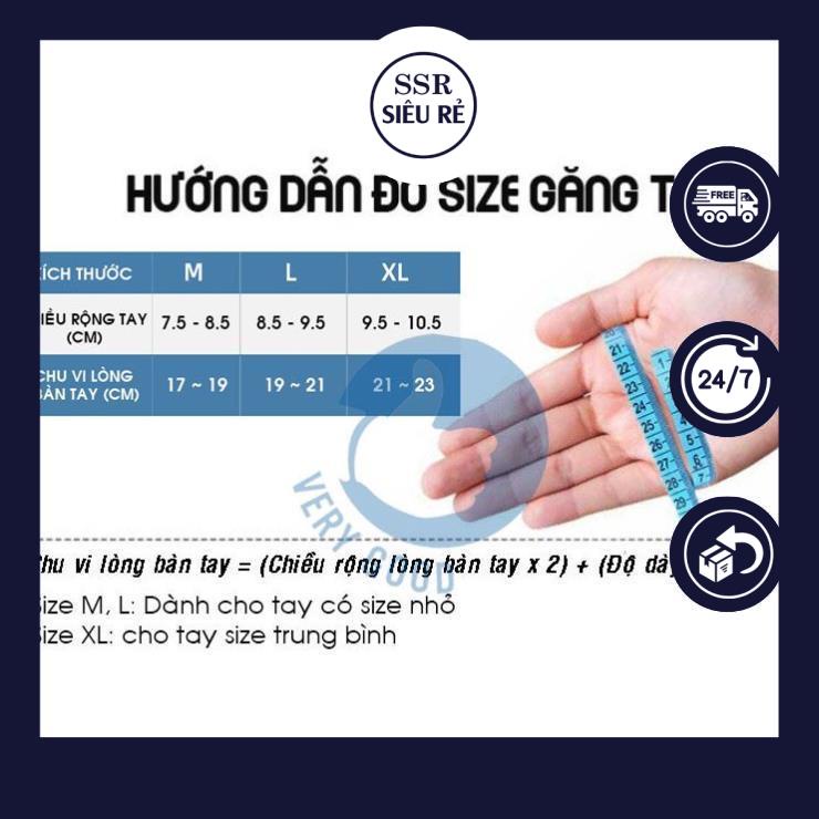 Găng tay tập gym SSR, cụt ngón có bao đệm lưới cực êm tiện dụng, Tập Xà Đơn - TDTT (LA6078)