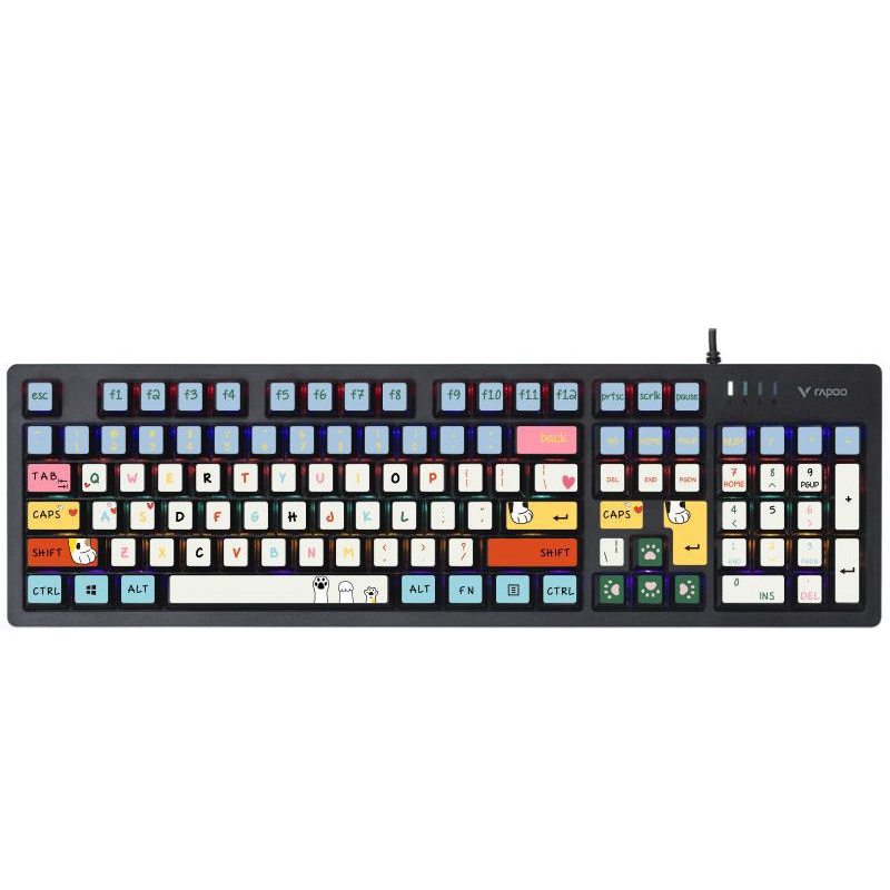 Miếng Dán Trang Trí Bàn Phím Máy Tính 104 Phím In Hoạt Hình Dễ Thương