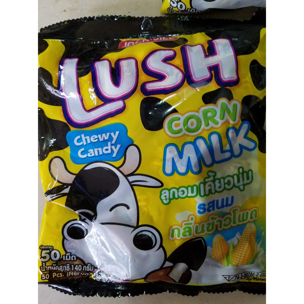 Kẹo sữa bò LUSH vị bắp Thái Lan gói 50 viên