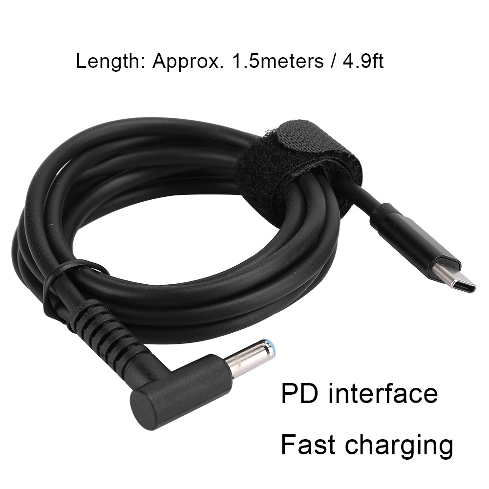 Dây nguồn PD Bohemia 1.5m Cáp sạc đầu cắm Type-c DC4.5 cho máy tính HP