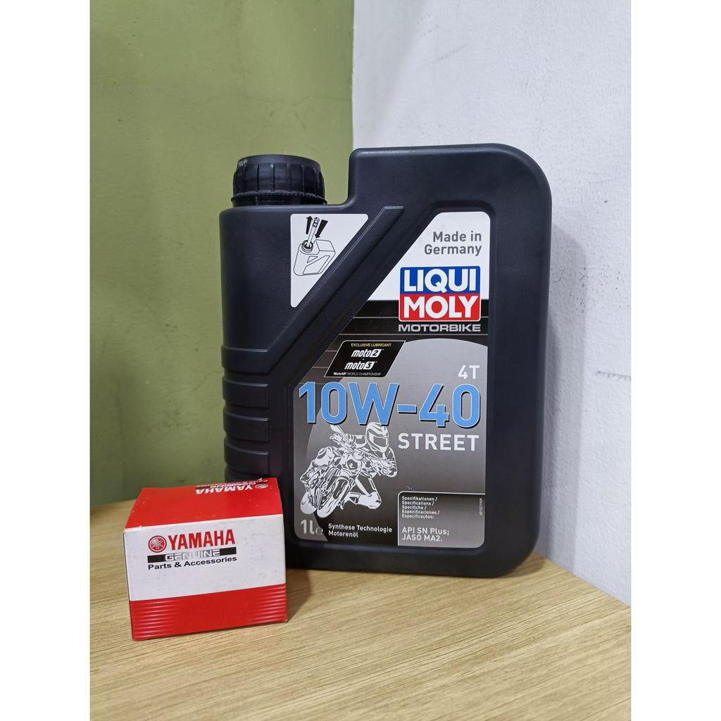 Combo KM DẦU NHỚT XE SỐ VÀ CÔN TAY LIQUI MOLY 10W40 STREET 1000ml-1L + KÈM LỌC NHỚT YAMAHA CHÍNH HÃNG-Shopnhottot