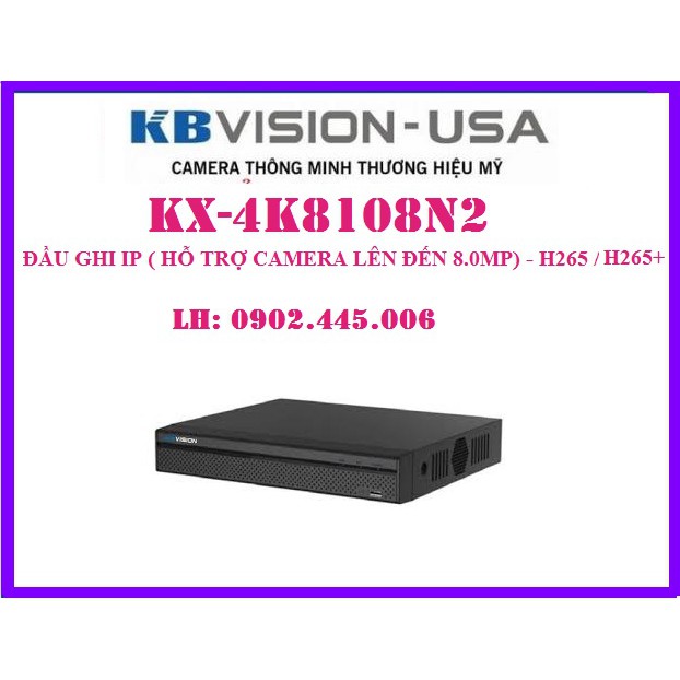 ĐẦU GHI 8 KÊNH IP KX-4K8108N2, CHUẨN H265+