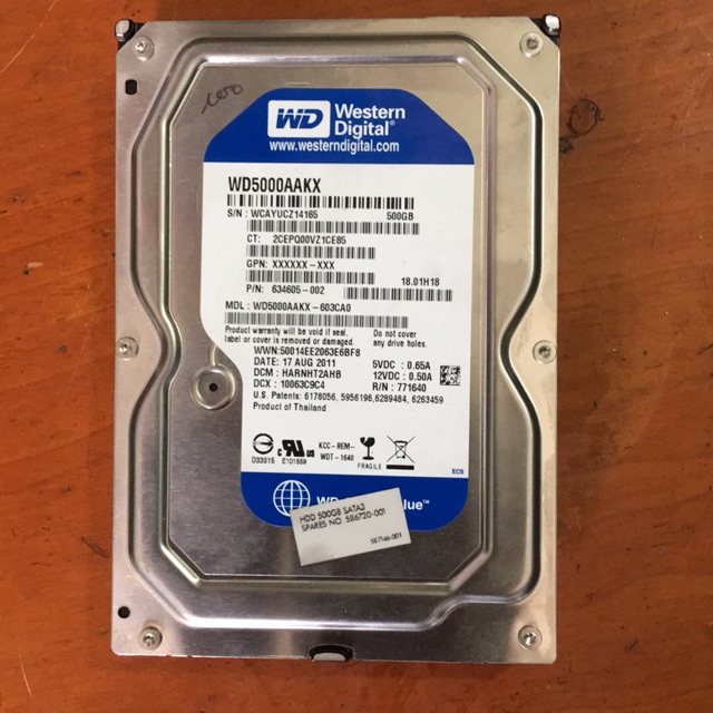 Ổ cứng 500G sata dùng cho máy để bàn các hãng chạy tốt 100%