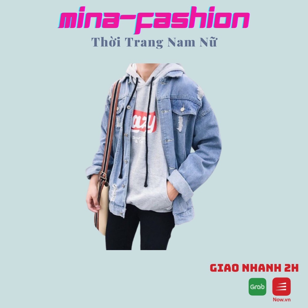 🌟HCM🌟🌺🌺️⚡*Free Ship 99k* --Hot Hot Áo Khoác Jean Dành Cho Nam AKJNA02<----- Mina-Fashion