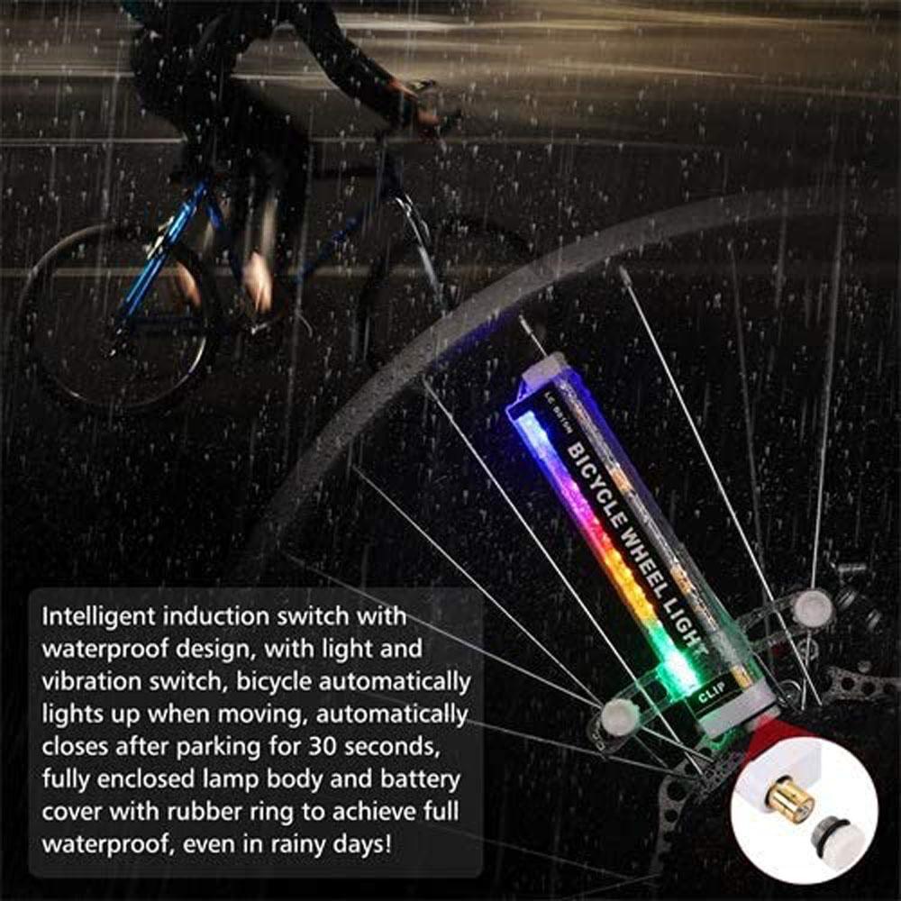 Đèn Led RGB Siêu Sáng Gắn Van Bánh Xe Đạp Chống Thấm Nước Trang Trí Thời Trang