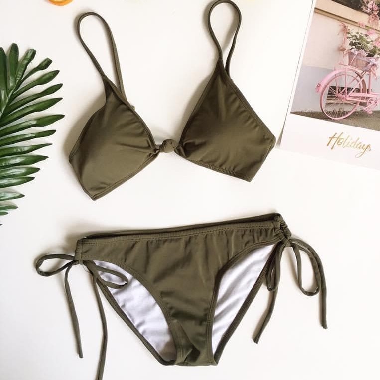 Bikini 2 Mảnh Chip 3 Màu Siêu Xinh, Áo Tắm Dáng Basic Cột Dây Sexy