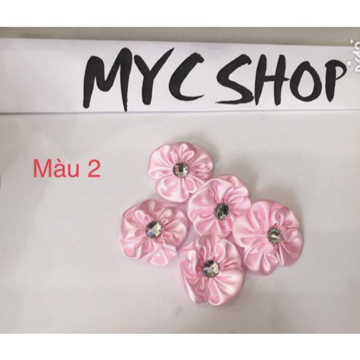Hoa vải đính áo làm đồ handmade