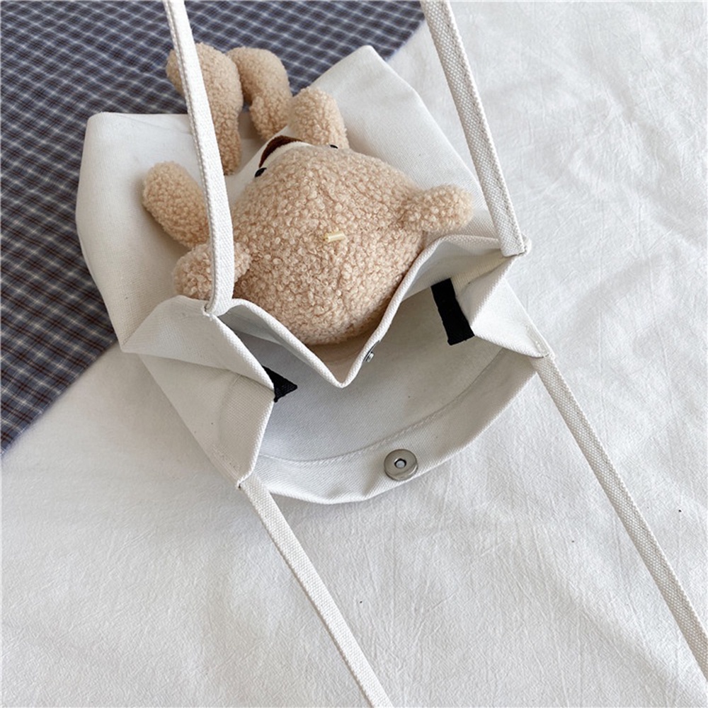 Túi xách ONUOBAO vải bố in hình gấu thời trang Hàn Quốc cho nữ