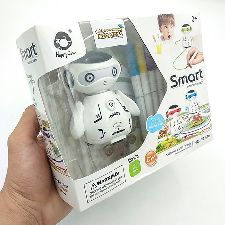 Robot thông minh cảm ứng màu sắc đi theo nét vẽ của bạn - 777-616. Robot sẽ tự di chuyển nhờ những đường nét vẽ của bé.