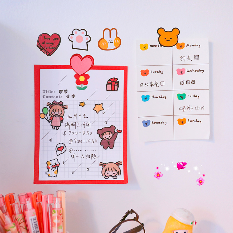 Tờ Hình Dán Họa Tiết Hoạt Hình Dễ Thương Nhiều Màu Sắc