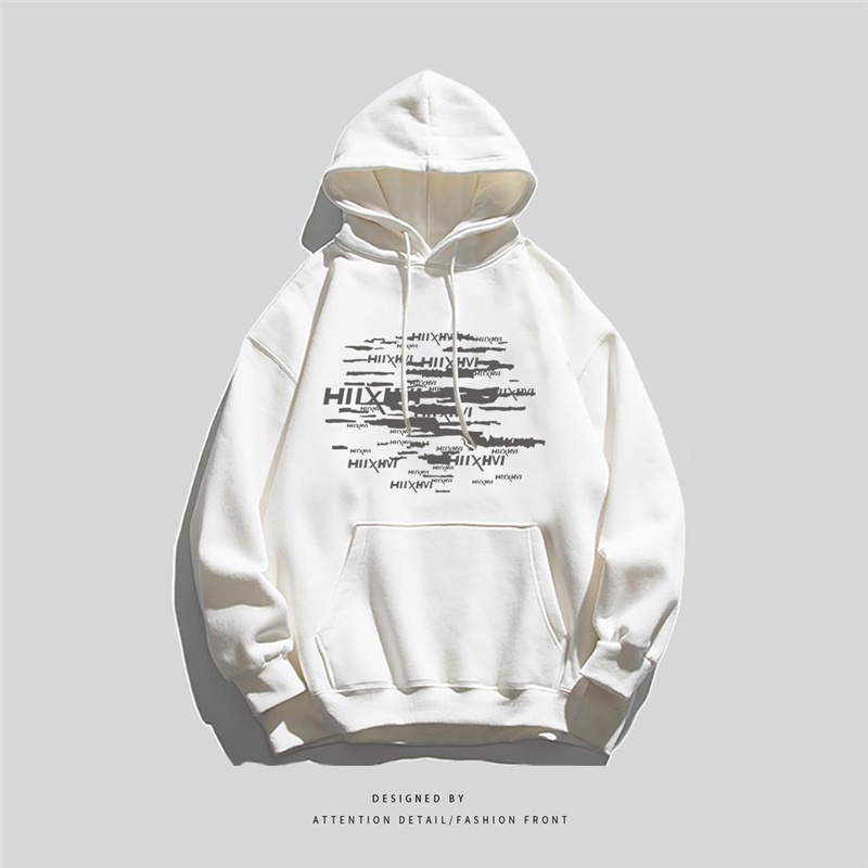 NRVP Áo Khoác Hoodie Tay Dài Dáng Rộng In Họa Tiết Phong Cách Hàn Quốc Dành Cho Nam Nữ