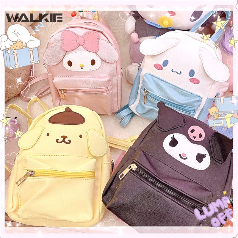 SANRIO Ba Lô Đi Học In Hình Hello Kitty Kuromi Cinnamorol Dễ Thương Cho Bé Gái