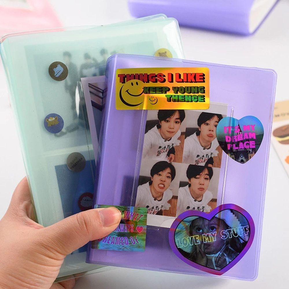 Album Đựng Ảnh 64 Thẻ Mini Bằng Nhựa Màu Thạch