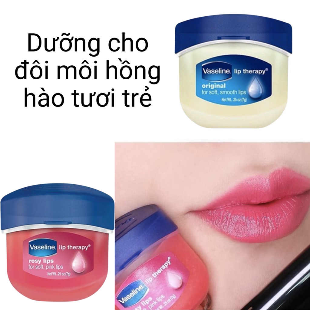 Vaseline dưỡng môi dạng sáp dưỡng ẩm da môi đa năng Mỹ 7 S1