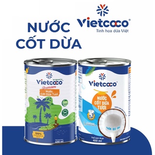 Nước Cốt Dừa Nguyên Chât 22% - Vietcoco 400ml ( 1 THÙNG 24 HỘP)
