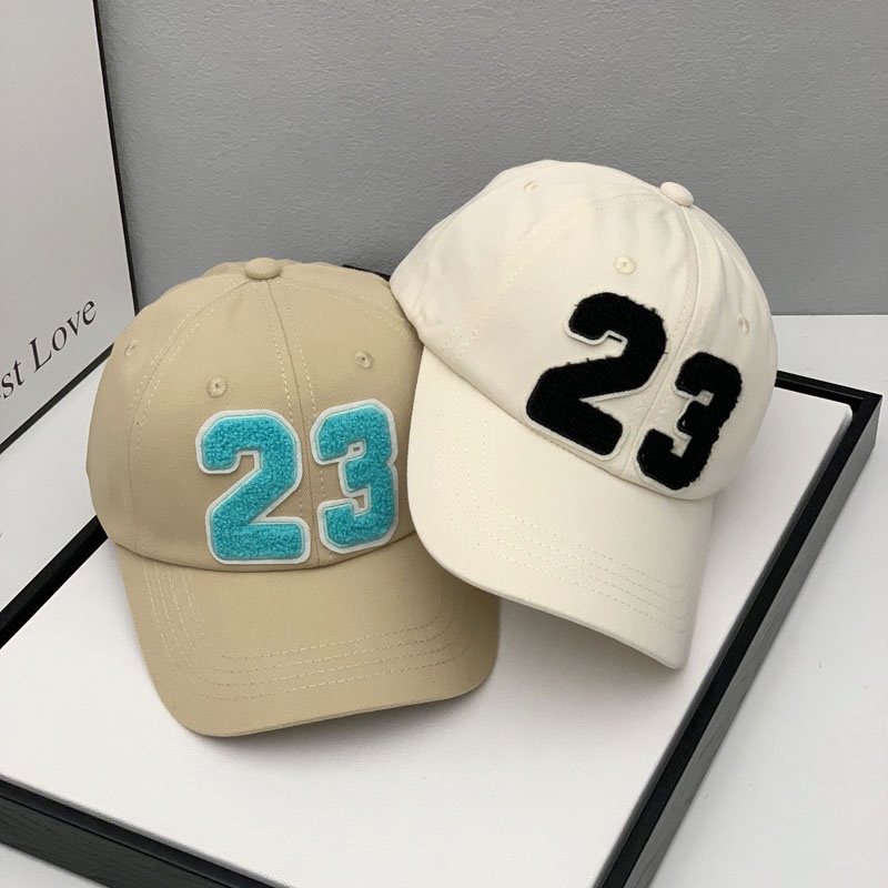 Mũ lưỡi trai bóng chày mềm chống nắng in số 23 phong cách xuân hè thường ngày dễ phối đồ thời trang Hàn Quốc cho nam