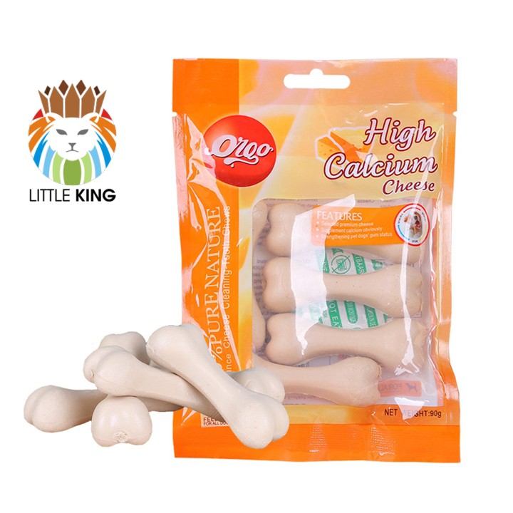 Xương gặm cho chó Orgo 90gr giúp sạch răng, thơm miệng và bổ xung canxi Little King pet shop