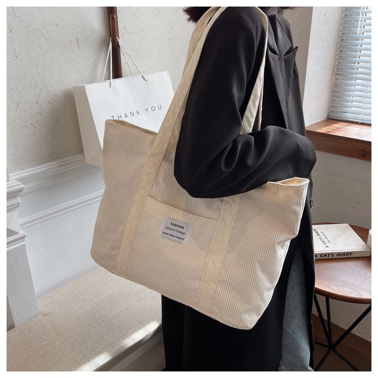 Túi tote vải Canvas Đeo vai đi học đi chơi giá rẻ phong cách đeo vai hàn quốc