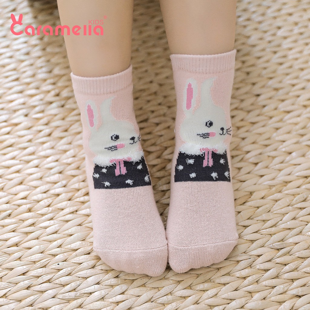 Tất Cho Bé Yêu hiệu Caramella, Vớ Trẻ Em Cao Cấp 4 Đôi Kèm Hộp Đựng Hoặc Túi Zip Xinh Xắn