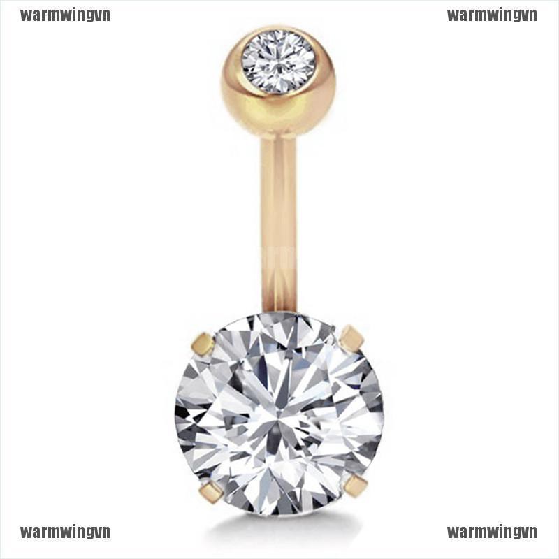 Khuyên RốN ĐíNh Đá BằNg ThéP Y Tế