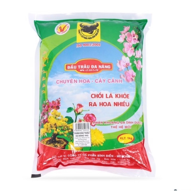 Phân khoáng dinh dưỡng Đầu trâu đa năng - NPK 17 - 12 - 7 gói 1kg