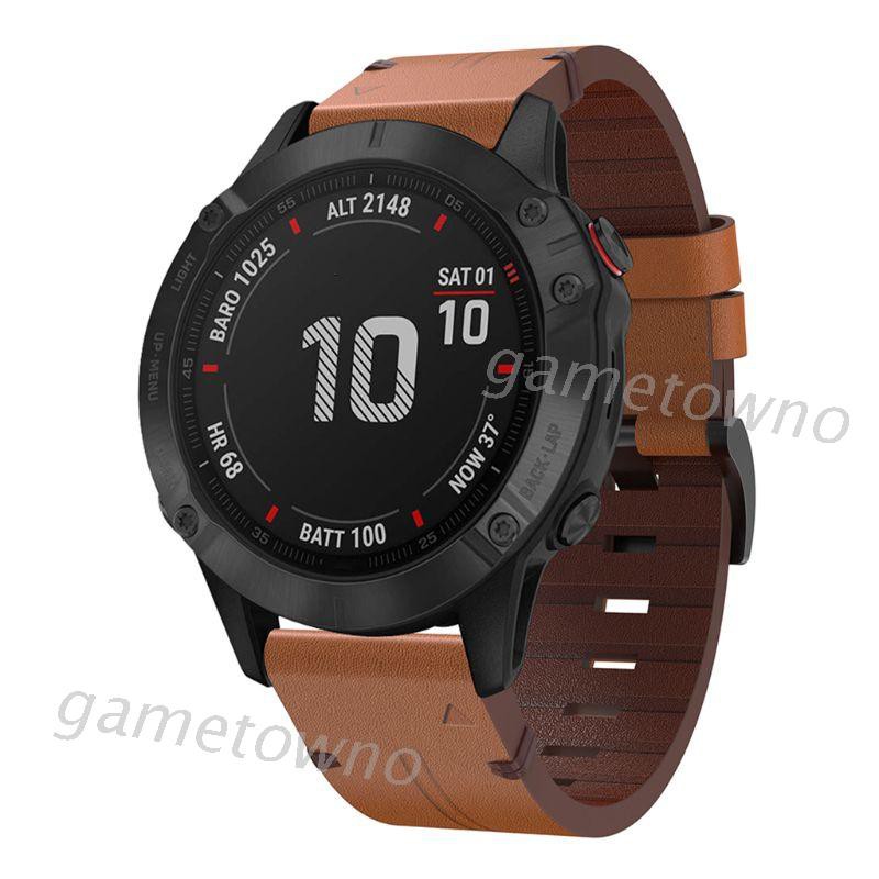 Dây Đeo Thay Thế Chất Liệu Da Cho Đồng Hồ Thông Minh Garmin Fenix 6 / 5 / 5 Plus