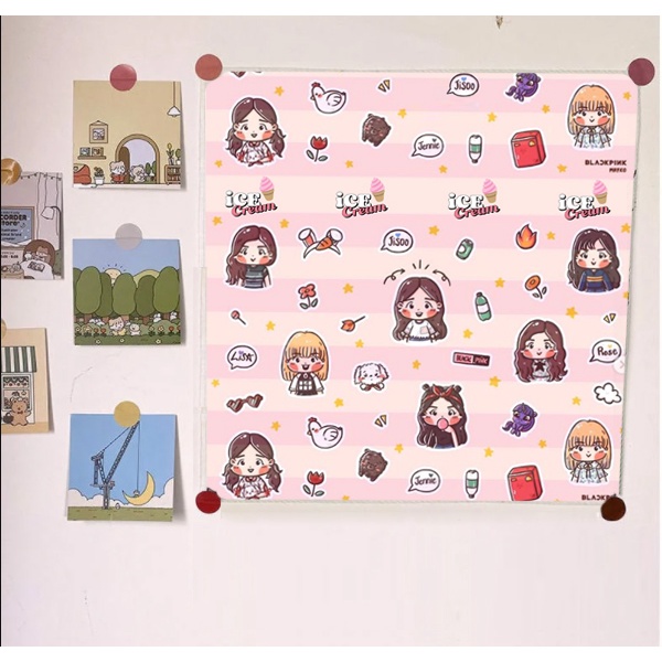 Tranh vải treo tường blackpink TVTT1 Thần tượng idol kpop bangtan jack j97 blink trang trí 45x45cm